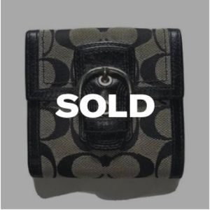 SOLD Coach Wallet Vintage Black With Signature Buckle
